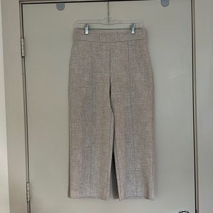 Ann Taylor straight crop pants, beige, size 4P, NWT